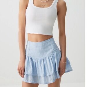 Ardene Twxtured Blue Skirt - size xl